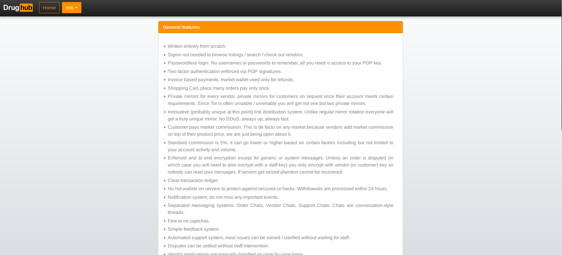 DrugHub Features Page