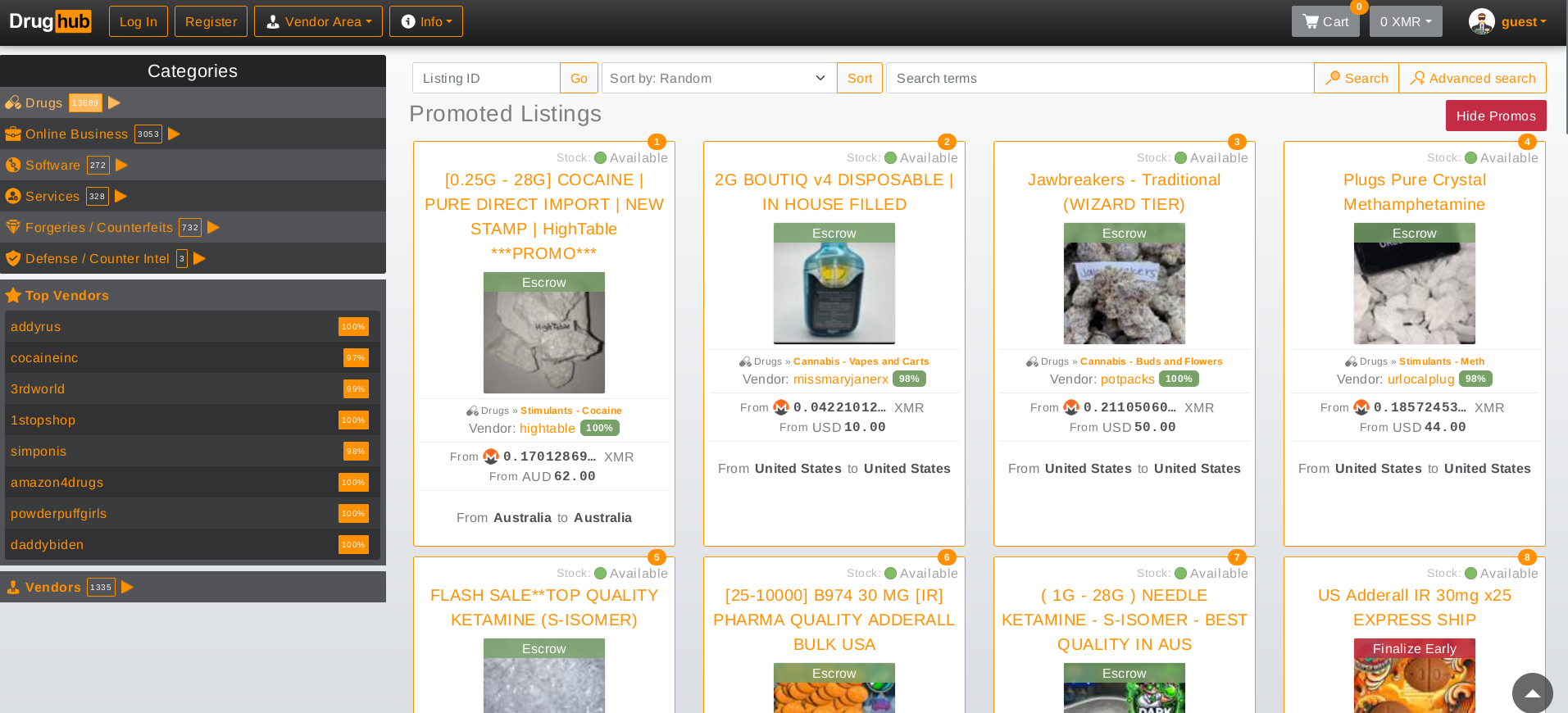 DrugHub Home Page